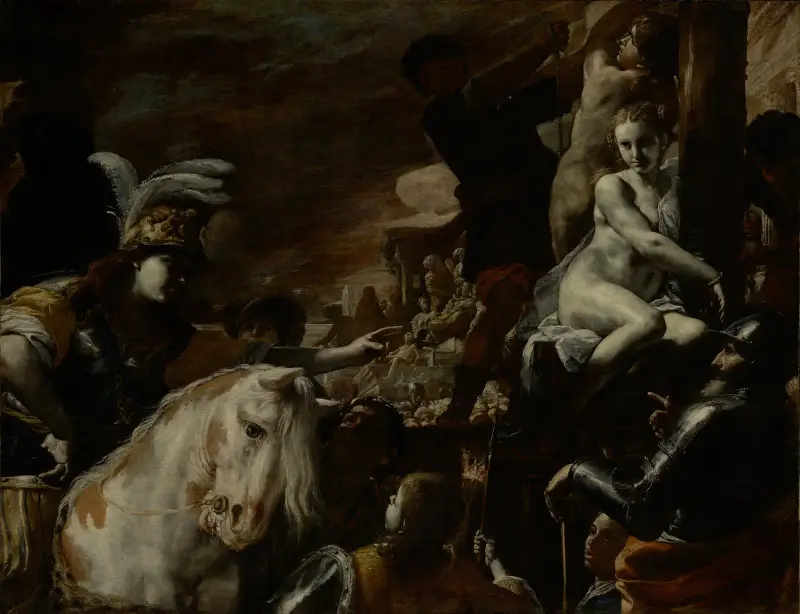 Clorinda Rescuing Sofronia and Olindo av Mattia Preti