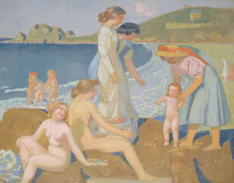 Badande vid Perros-Guirec av Maurice Denis