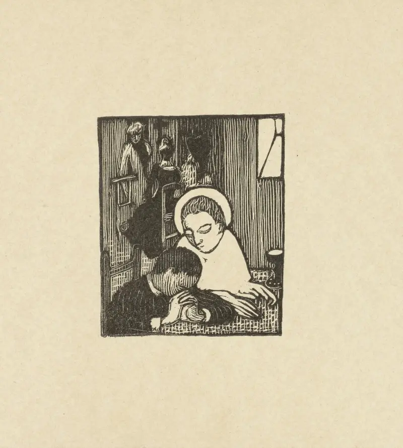 Två nya träsnitt för Sagesse av Paul Verlaine av Maurice Denis