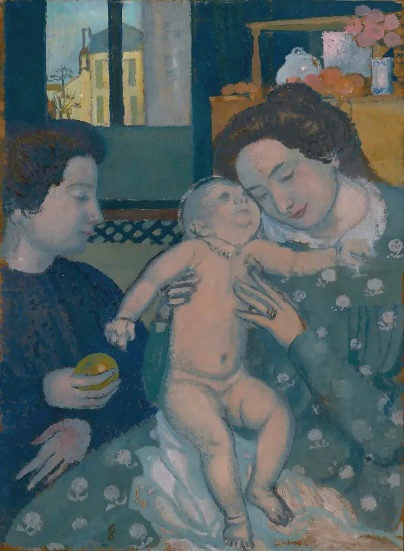 Barn nu, moderskap med äpple av Maurice Denis