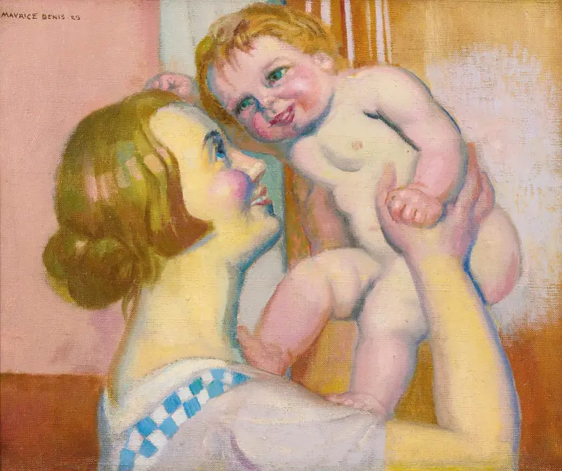 Enfant Nu Ou Annie Et Pauline av Maurice Denis