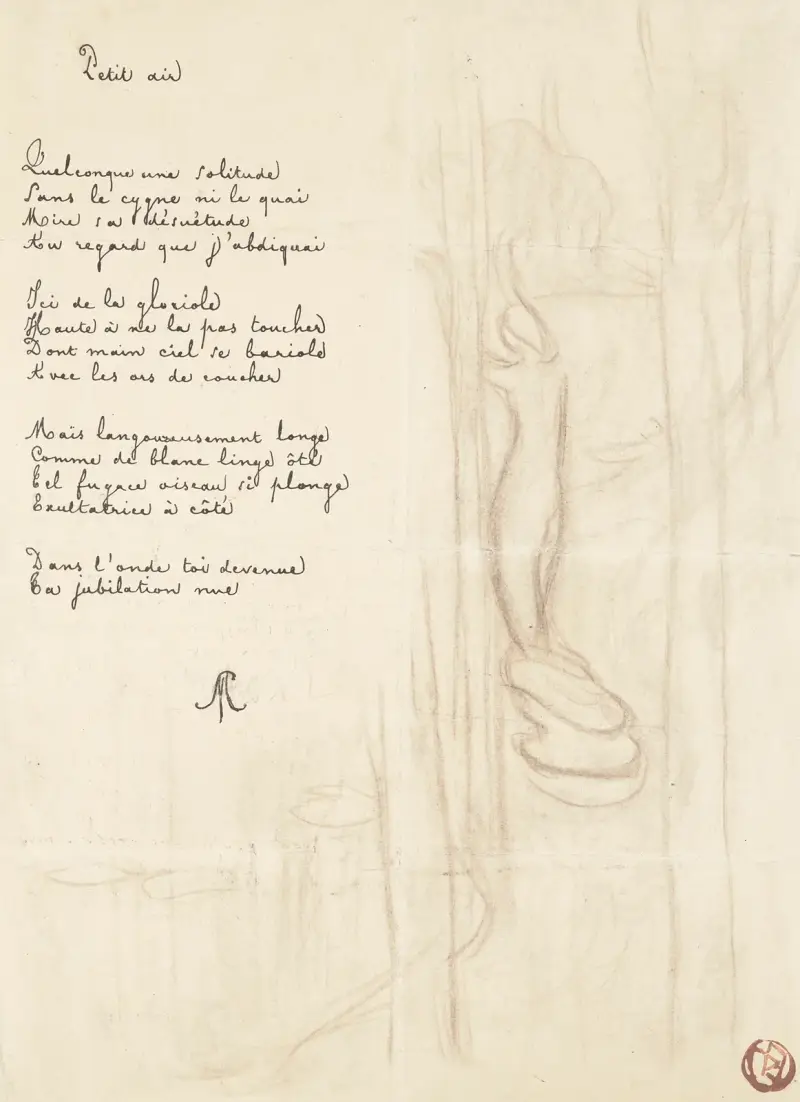 Skiss till litograferad inramning för ”Petit air” av Stéphane Mallarmé av Maurice Denis