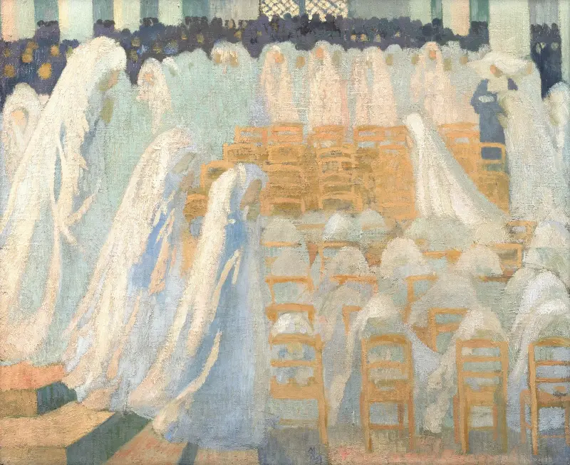 Första kommunikanterna av Maurice Denis
