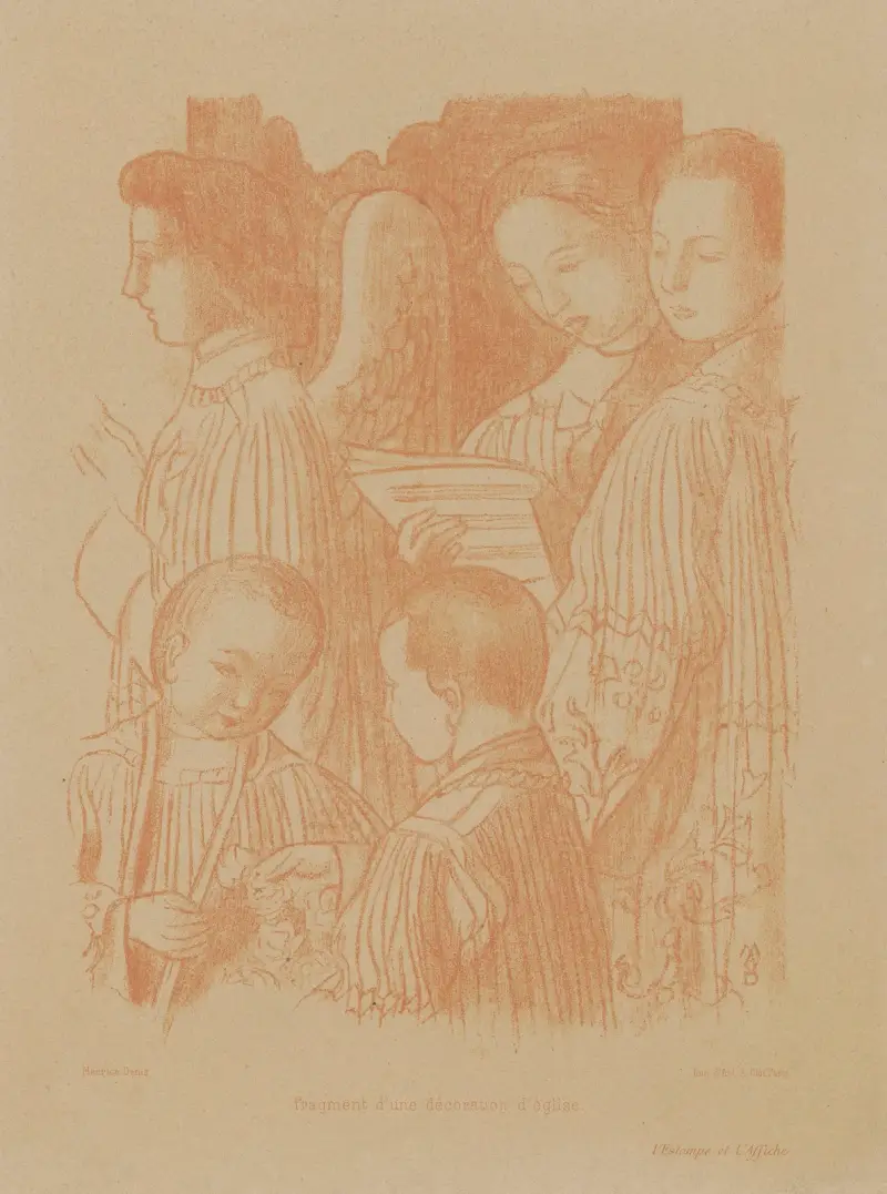 Fragment av en kyrkodekoration av Maurice Denis