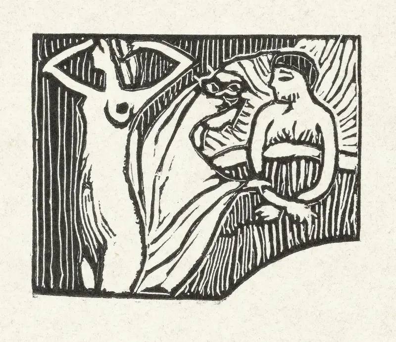 Illustration zu einem Gedicht aus Paul Verlaines Gedichtband Sagesse, 1895 – Nr. 1 von Maurice Denis
