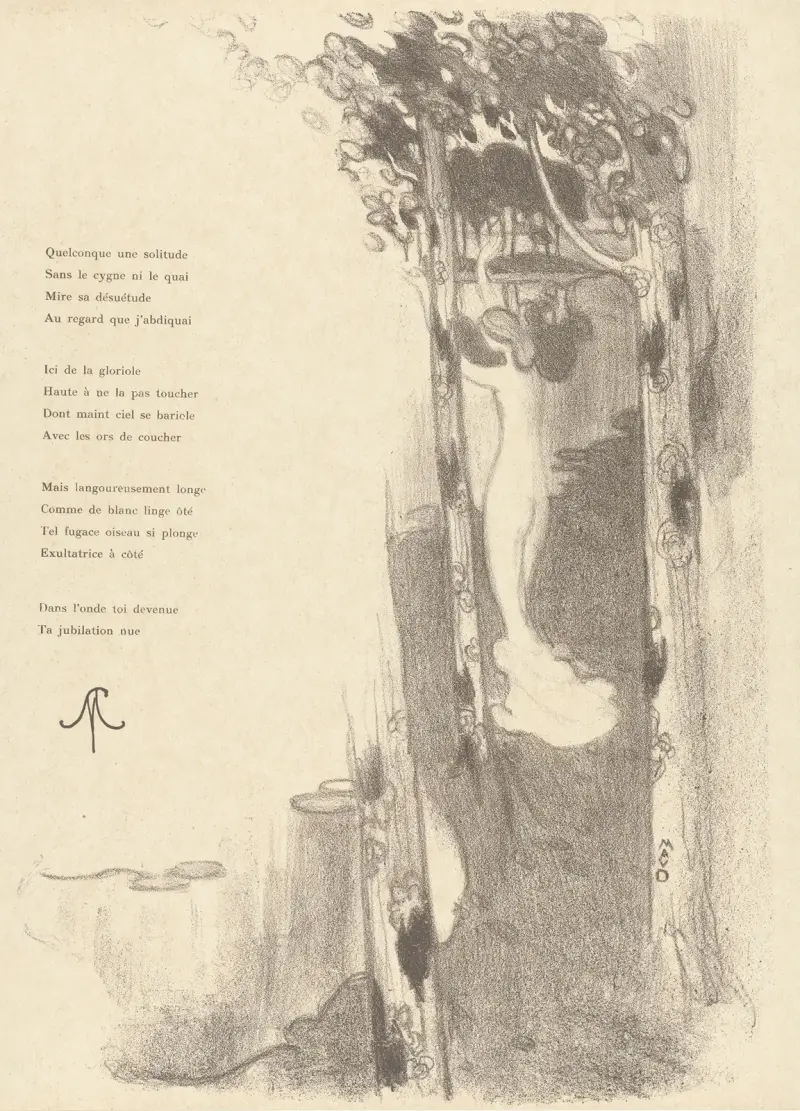Illustration till sonetten Petit Air av Stéphane Mallarmé av Maurice Denis