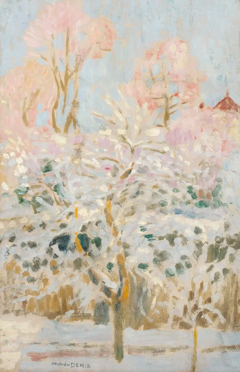 Trädgård i snö av Maurice Denis
