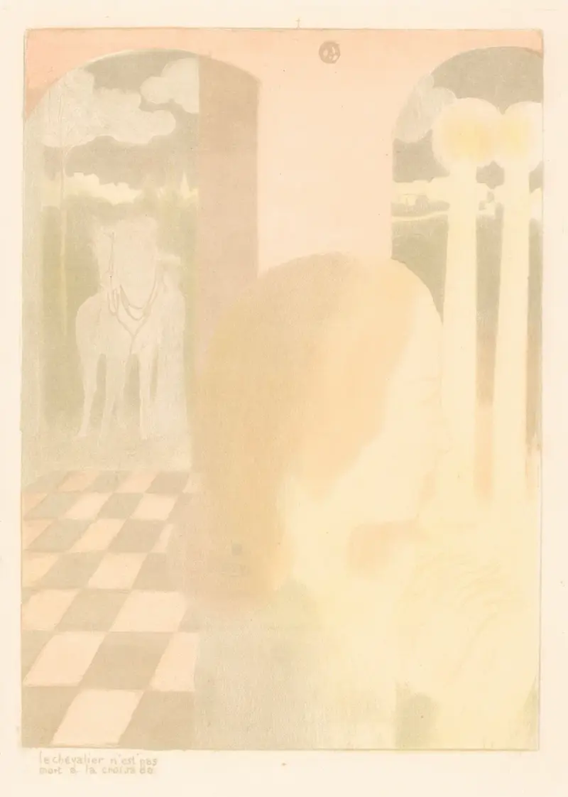 Ung dam väntar på sin älskade riddare av Maurice Denis