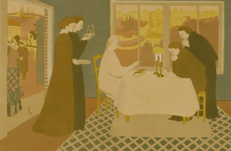 Pilgrimerna i Emmaus av Maurice Denis
