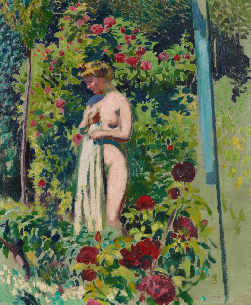 Blomsterflicka (Nymf med blommor) av Maurice Denis