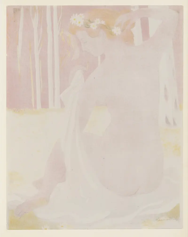 Nymf krönt av tusenskönor av Maurice Denis