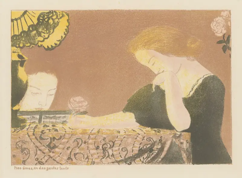 Our souls, in languorous gestures (Nos âmes en des gestes lents) av Maurice Denis