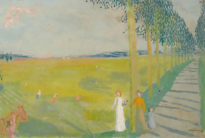 Lantligt landskap av Maurice Denis