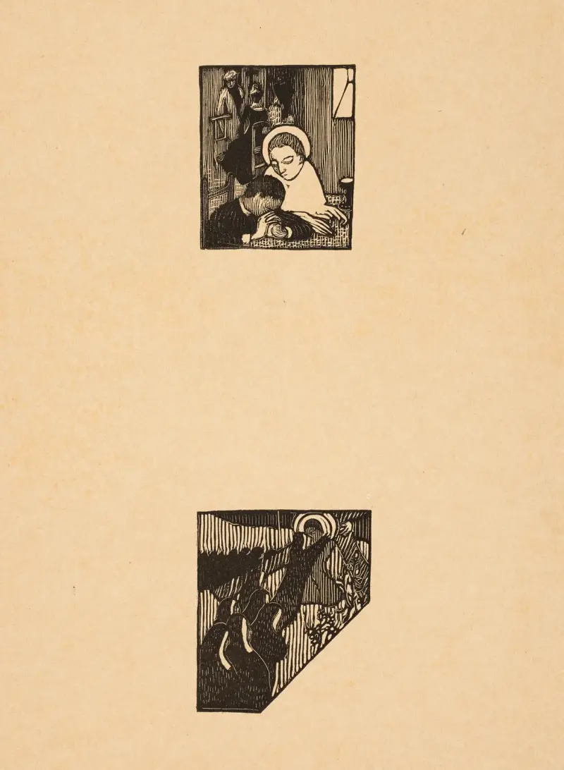 Sagesse (ensemble de sept éssais pour l’ouvrage Sagesse de Paul Verlaine) Pl. 2 von Maurice Denis