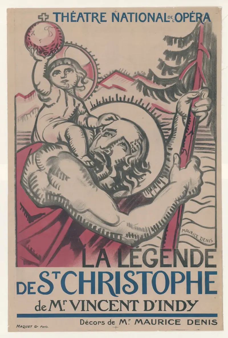 Théâtre national de l’opéra. La légende de Saint-Christophe de M. Vincent d’Indy av Maurice Denis