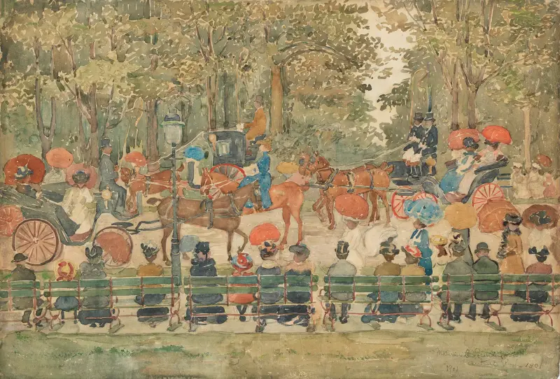 Central Park, 1901, Maurice Prendergast