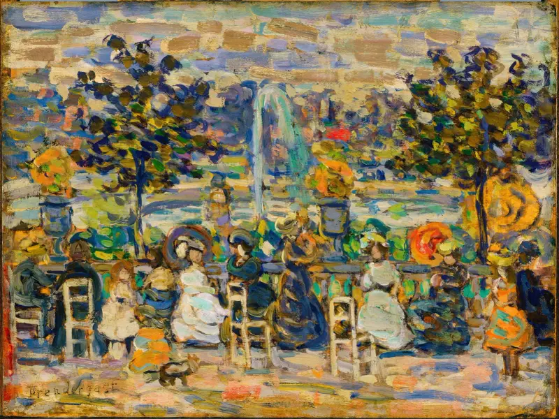 In Luxembourg Gardens av Maurice Prendergast