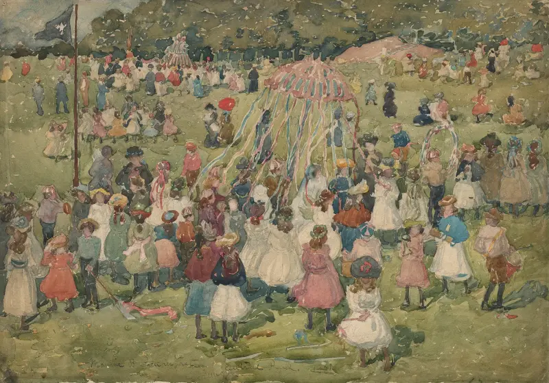 May Day, Central Park av Maurice Prendergast
