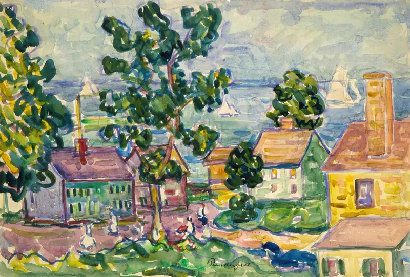 Küstendorf in Neuengland von Maurice Prendergast