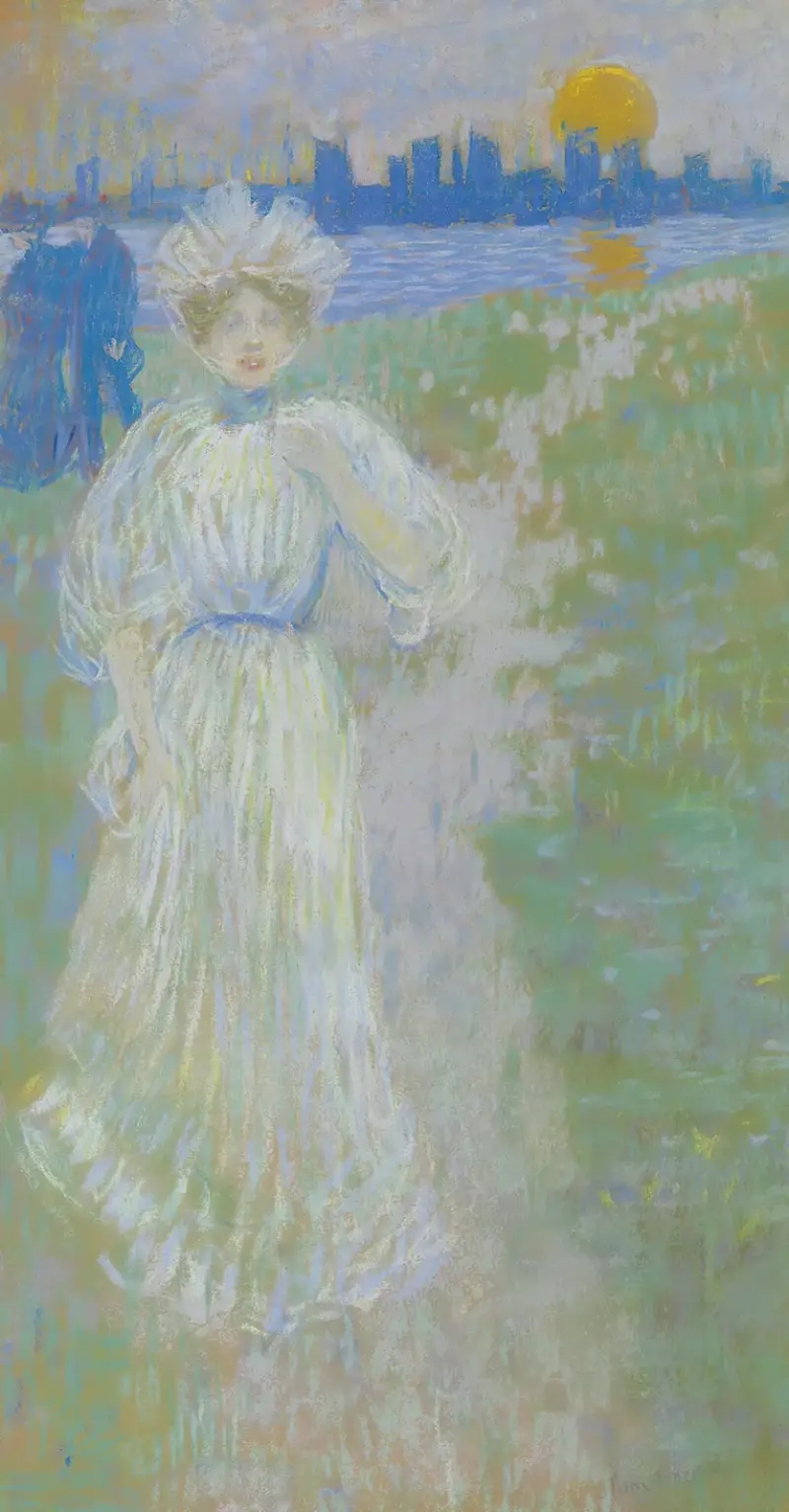 Západ slunce, Boston, Maurice Prendergast