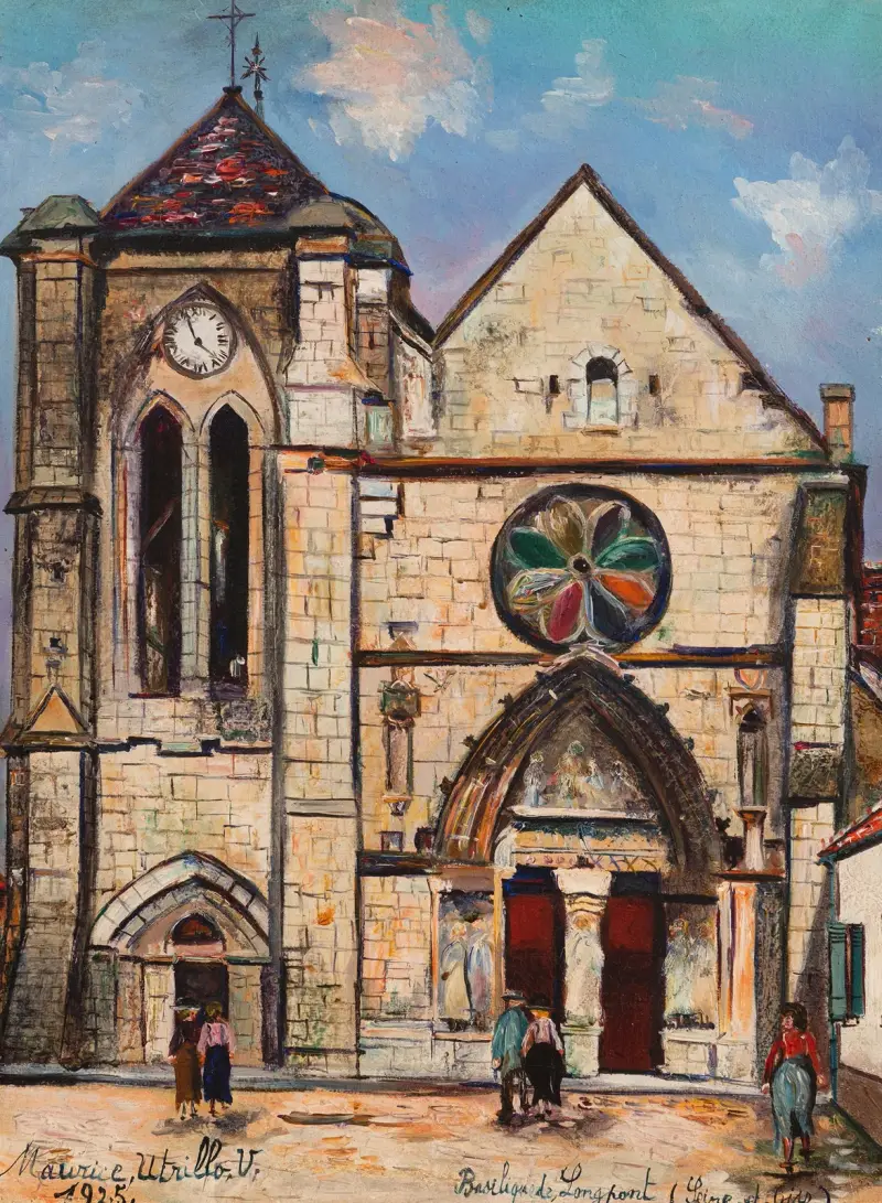 Basilikan Notre-Dame de Bonne Garde, Longpont-sur-Orge (Essonne) av Maurice Utrillo