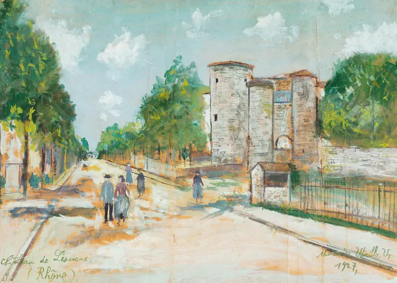 Châteaux de Lissieux (Rhône) av Maurice Utrillo