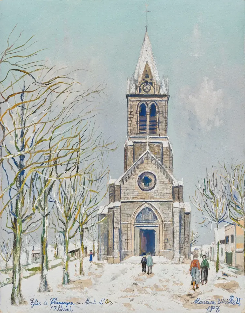 Église de Champagne-au-Mont-d’Or (Rhône) av Maurice Utrillo