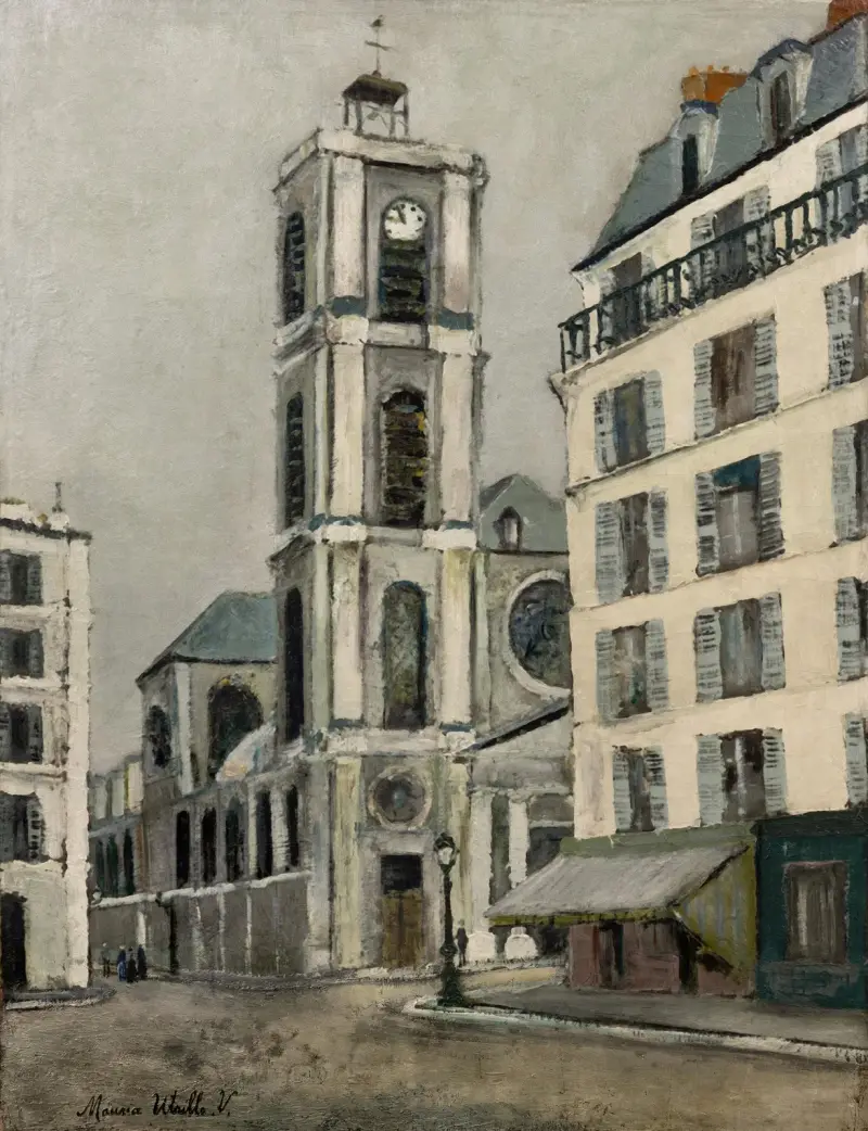 Église Saint-Jacques-du-Haut-Pas av Maurice Utrillo