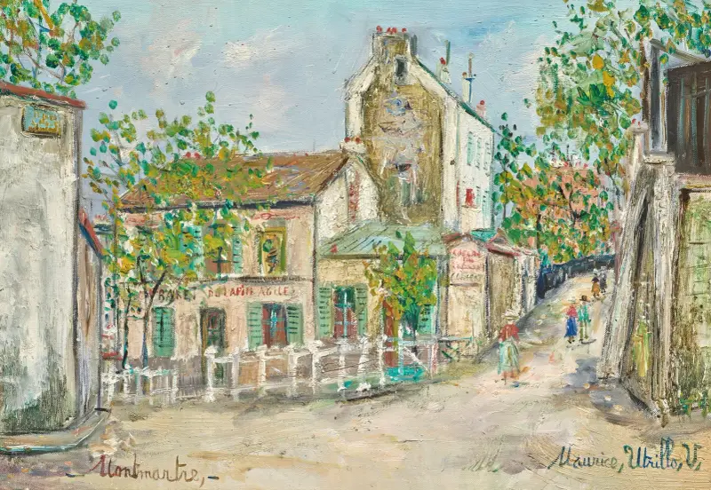 Le Lapin Agile à Montmartre av Maurice Utrillo