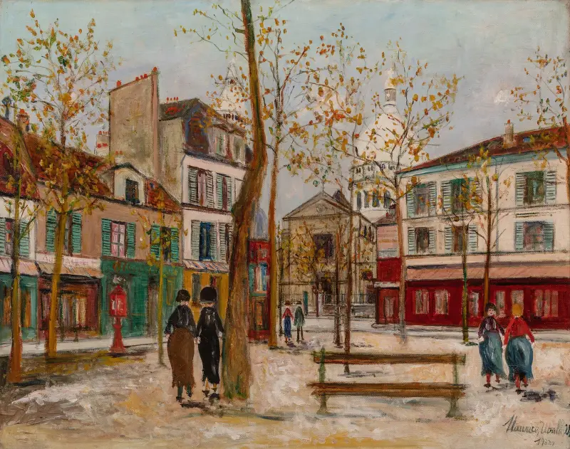 Place du Tertre à Montmartre av Maurice Utrillo