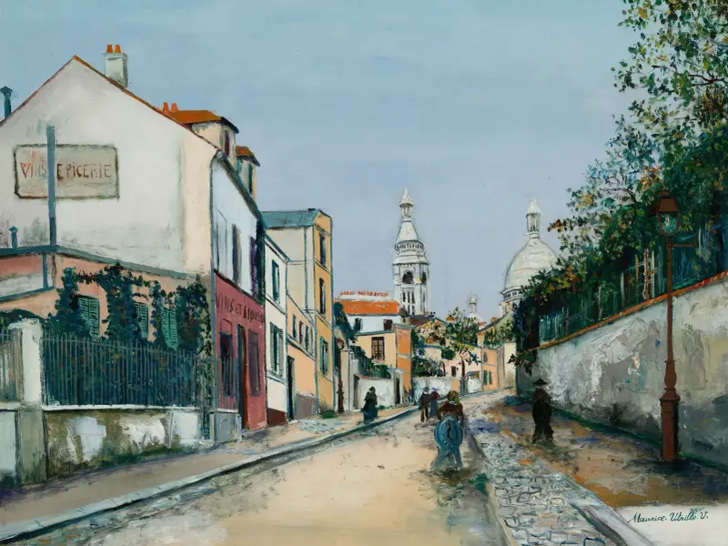 Rue de l’Abreuvoir à Montmartre av Maurice Utrillo