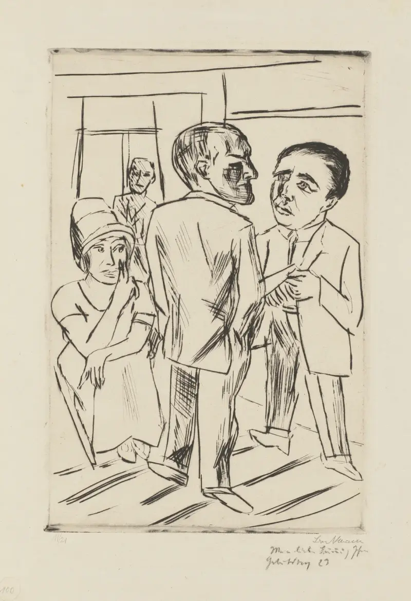 Na hotelu (Dolar), 1923 – Nr. 1, Max Beckmann