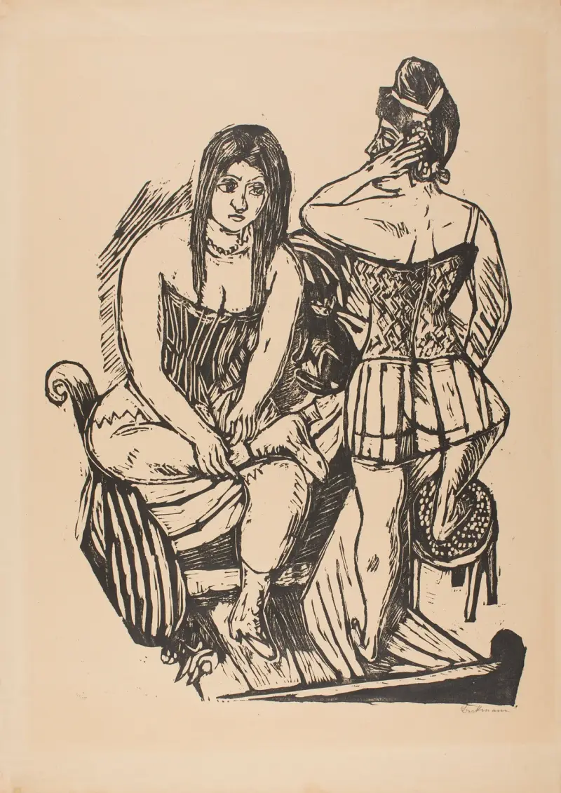 U toaletního stolku, Max Beckmann