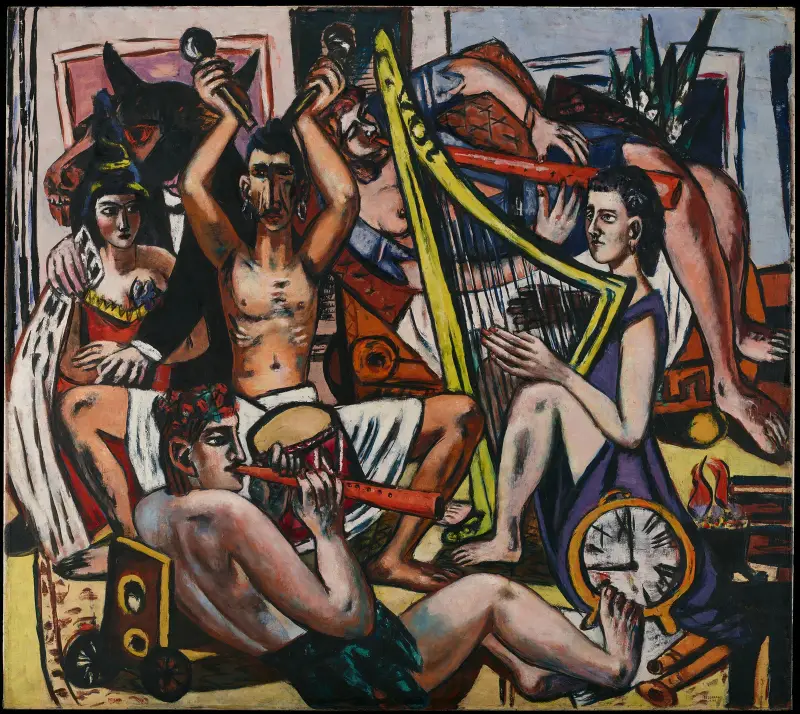 Blind Man’s Buff – Middle of the triptych av Max Beckmann