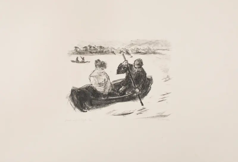 Boats on Lake Tegel av Max Beckmann