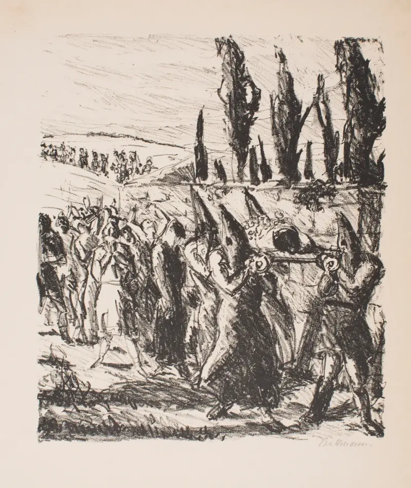 Burial, Plate 1 from the series ‘The Return of Eurydice, Three Cantos’ av Max Beckmann