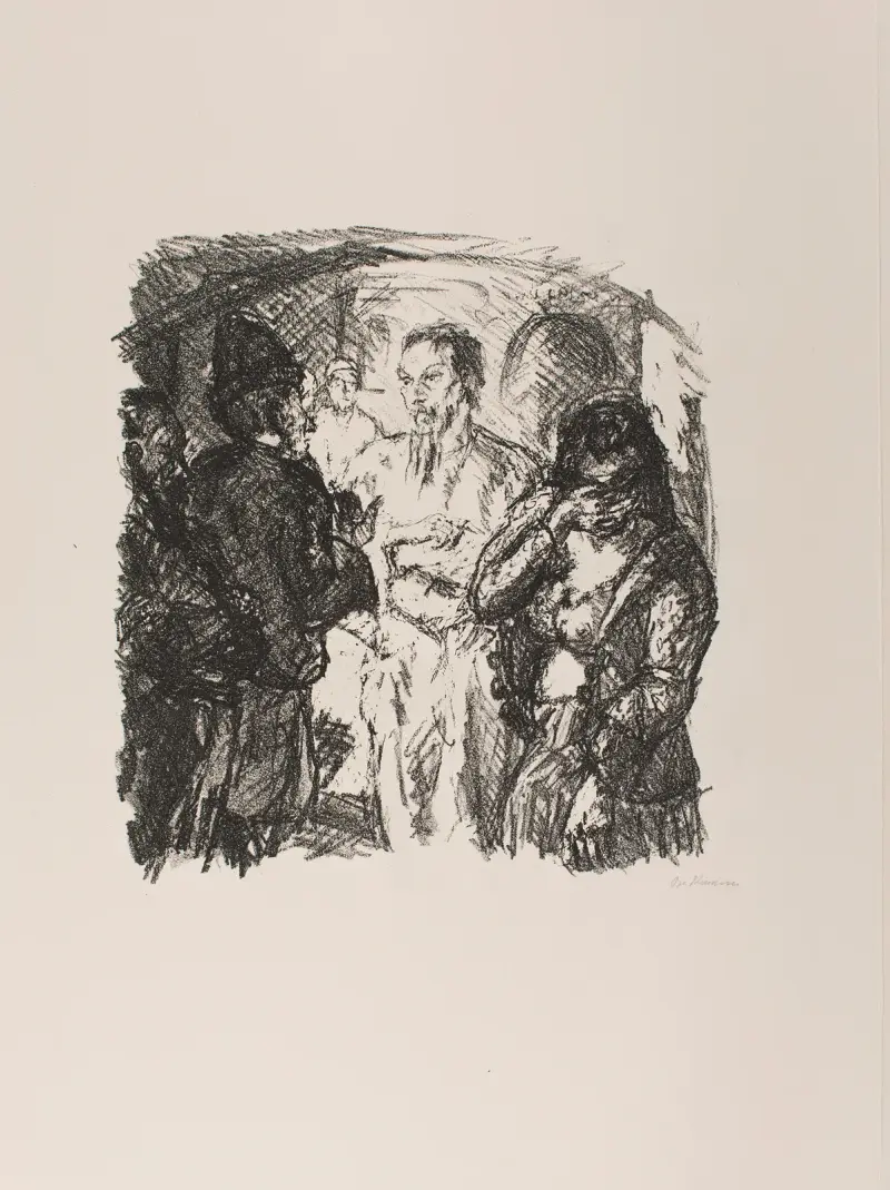 Christ and the Sinner, plate 3 from the portfolio ‘Six Lithographs to the New Testament’ av Max Beckmann