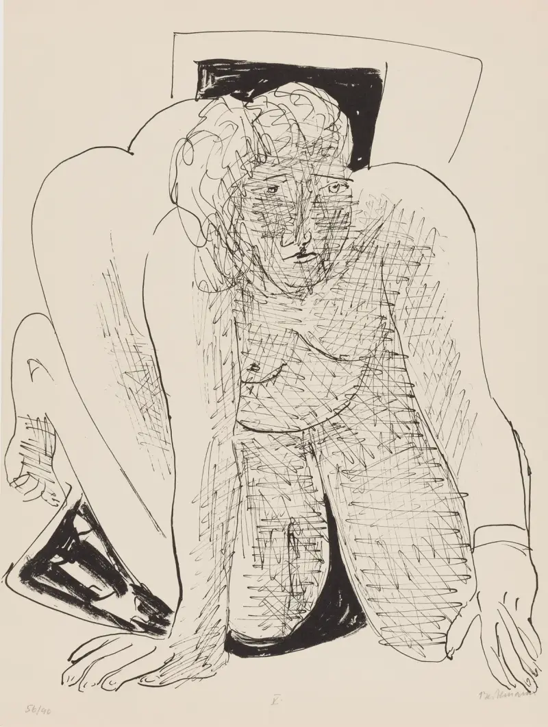 Kriechende Frau, 1946 – Nr. 1 von Max Beckmann