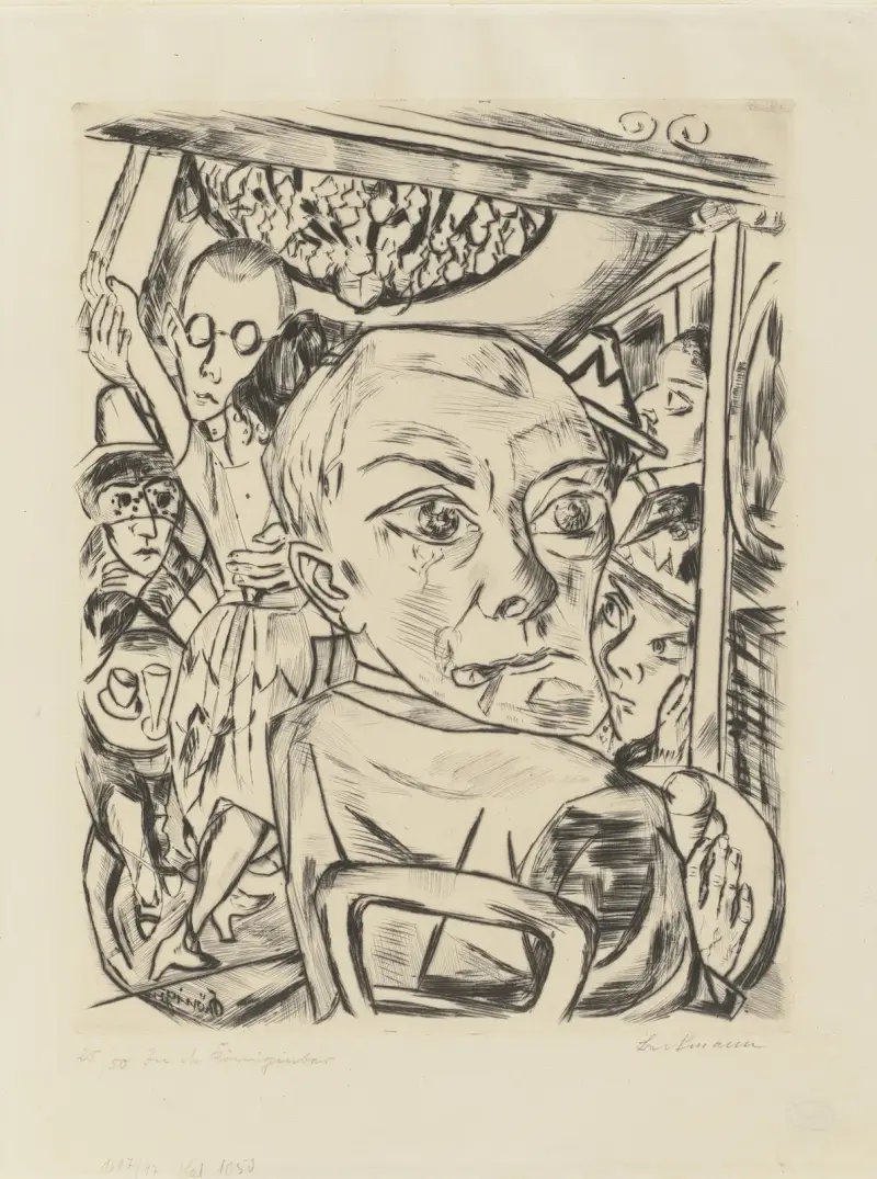 Königin Bar (Selbstbildnis) von Max Beckmann