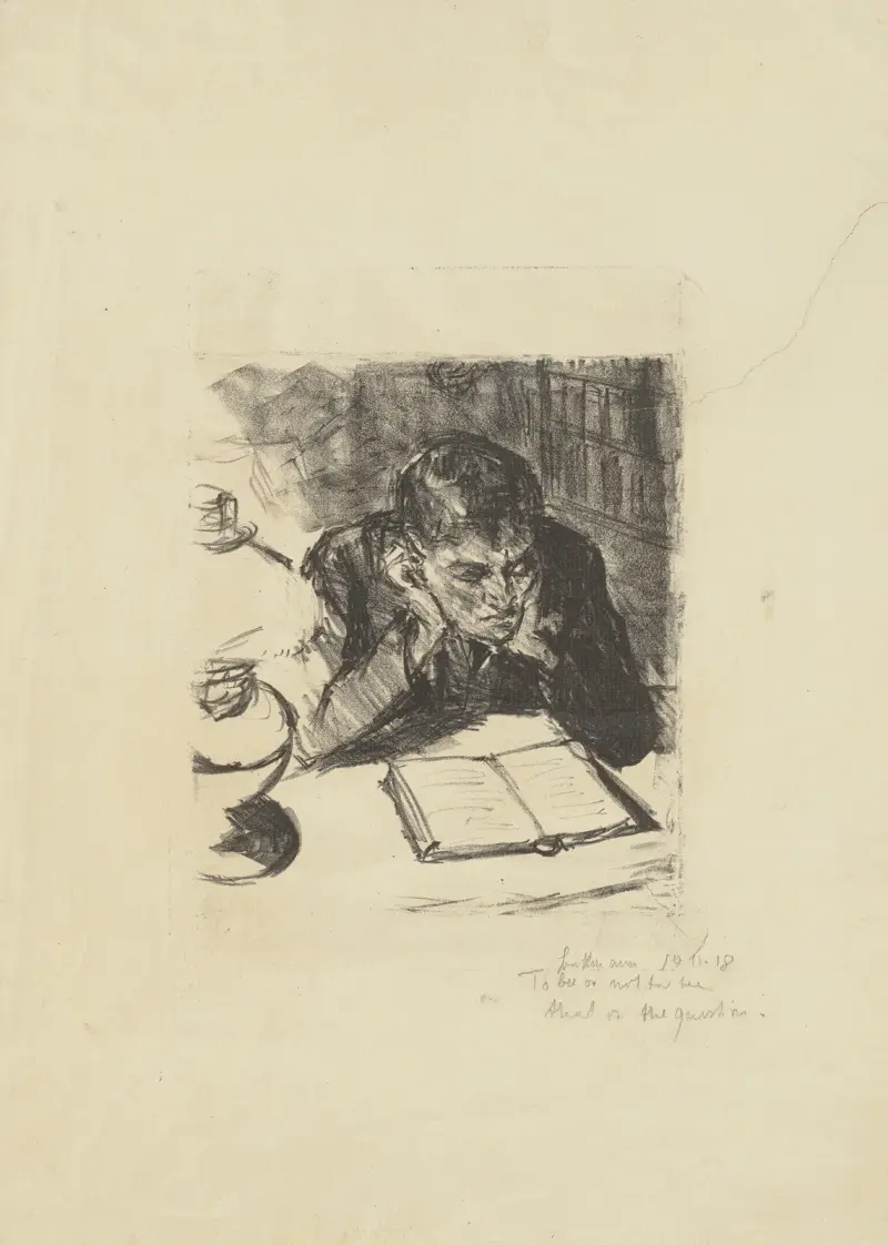 Čtoucí muž II (autoportrét), Max Beckmann