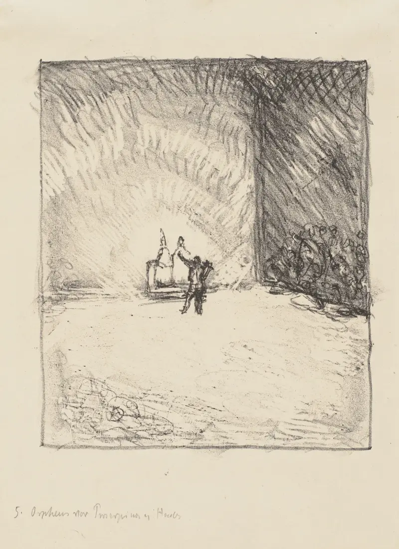 Orfeus před Plutem a Proserpinou, 1909 – Nr. 1, Max Beckmann