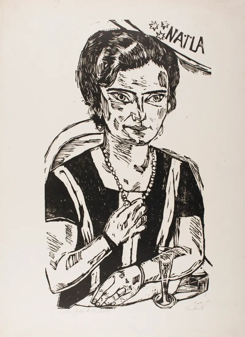 Portrait of ‘Frau H. M.’ (Naila), 1923 – nr 2 av Max Beckmann