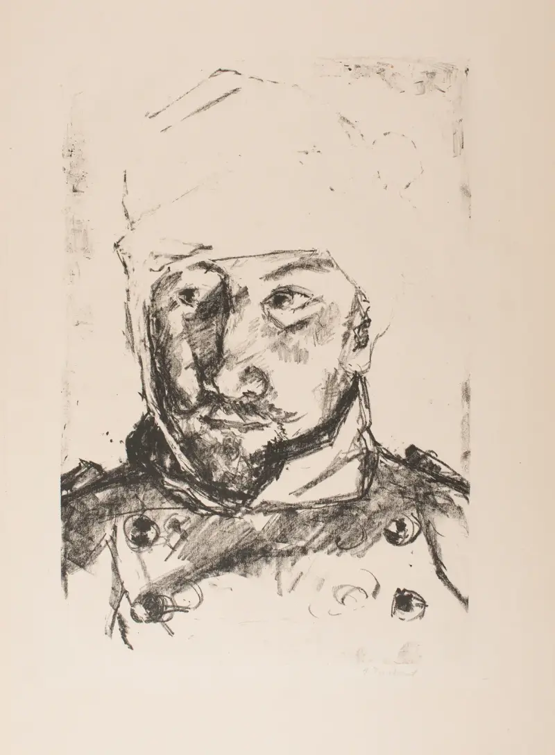 Portrait of His Wounded Brother-in-law Martin Tube av Max Beckmann