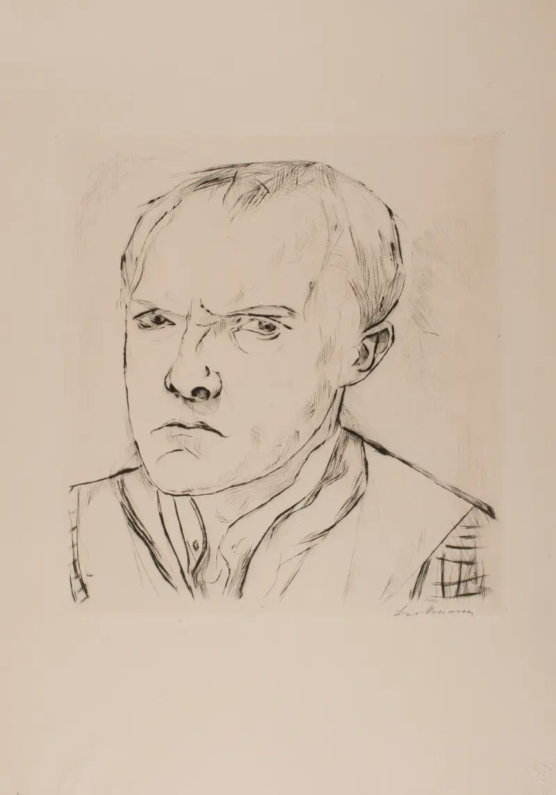 Self-Portrait 1918, plate 1 from the portfolio ‘Faces’ av Max Beckmann
