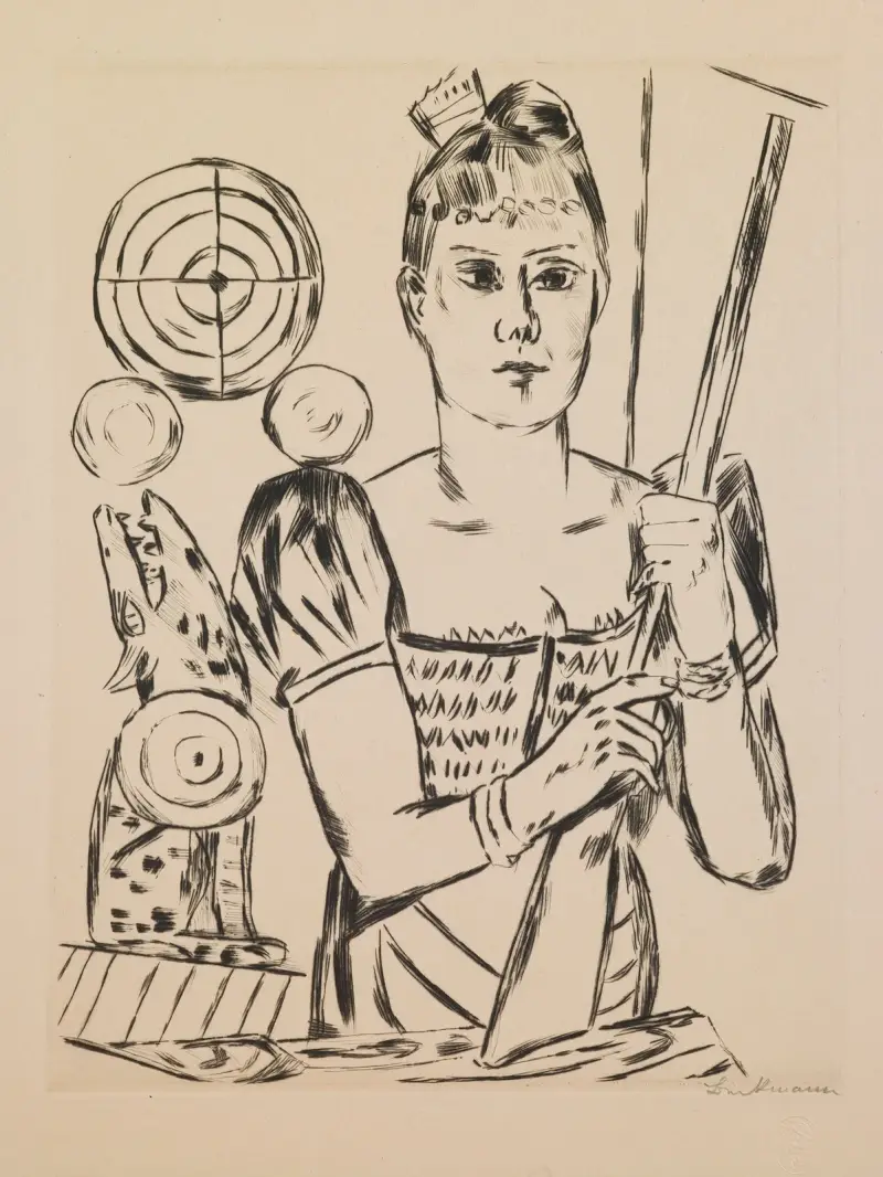 Shooting Gallery, plate 4 from the portfolio ‘Annual Fair’ av Max Beckmann