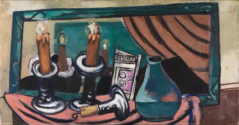 Stilleben mit gestürzter Kerze av Max Beckmann