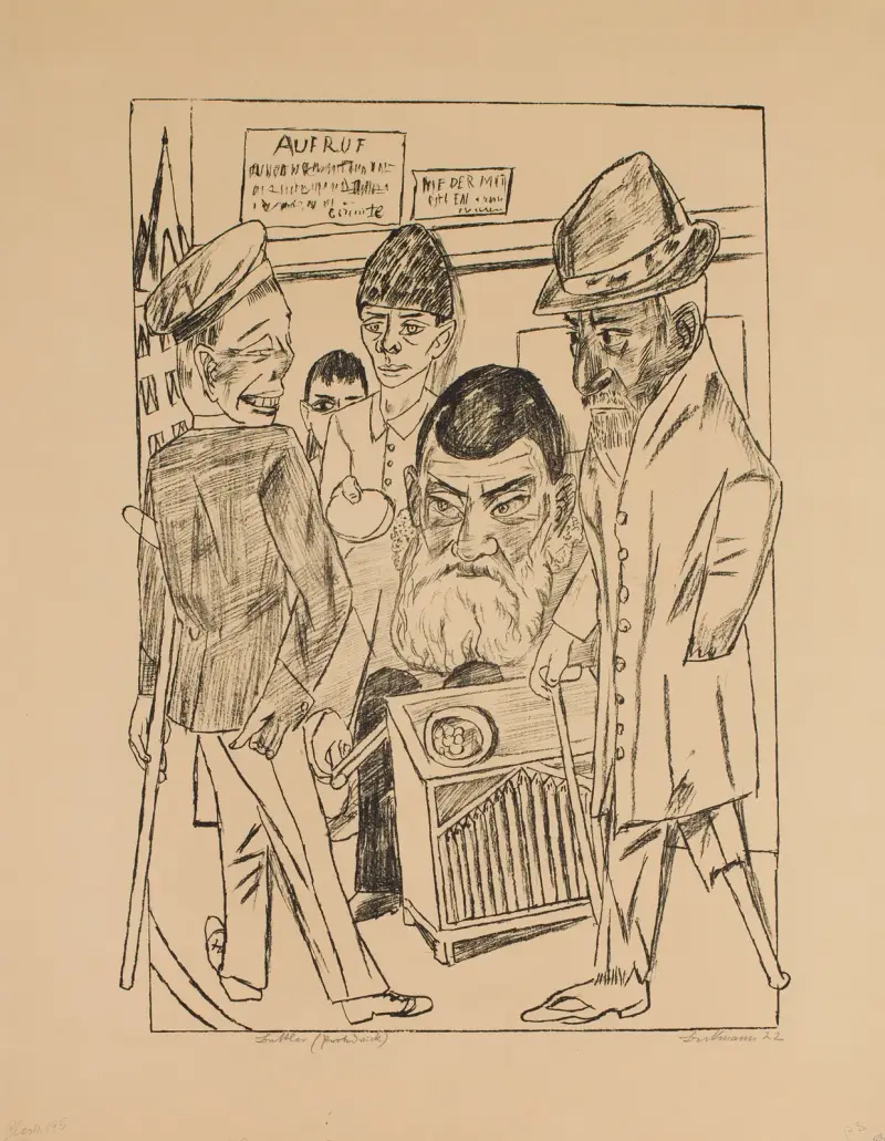 The Beggars, plate 7 from the series ‘Trip to Berlin 1922’ av Max Beckmann
