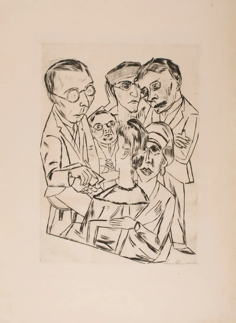 Rysownik w towarzystwie, Max Beckmann