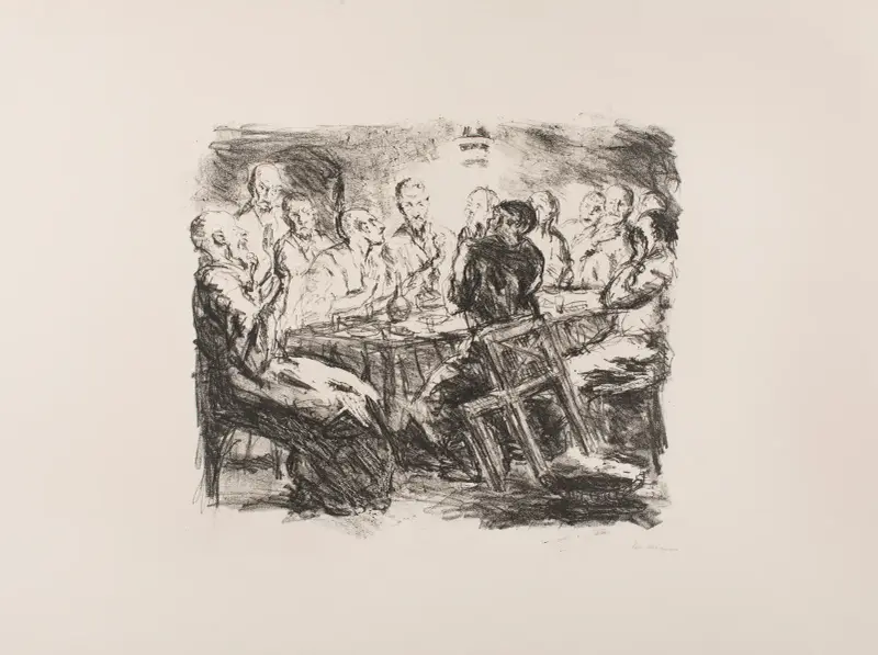 The Last Supper, plate 5 from the portfolio ‘Six Lithographs to the New Testament’ av Max Beckmann