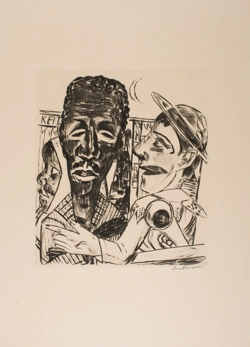 The Negro, plate 6 from the portfolio ‘Annual Fair’ av Max Beckmann